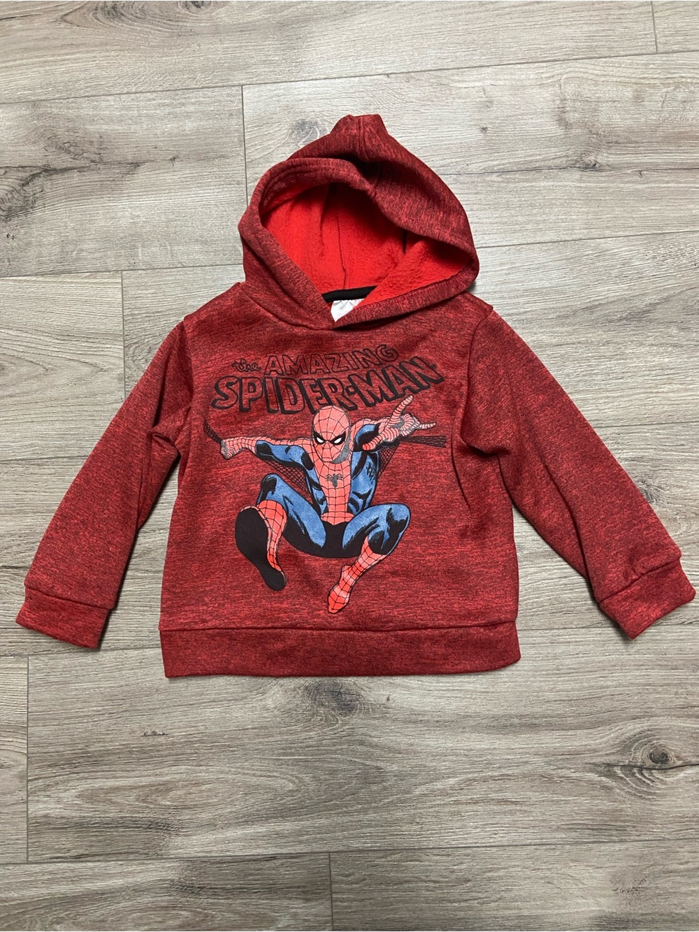 Marvel Red Spider-Man Hooded Pullover for Kids Spiderman Boys Red 4T Hoodie Pull